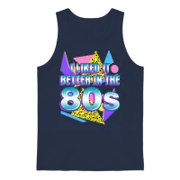 Retro 1980 80s Unisex Tank Top - Navy – 1