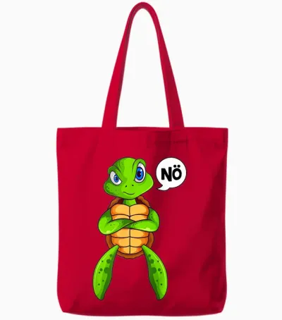 Schildkröten Nö Kinder Mädchen Jungen Schildkröte Tote Bags - Red