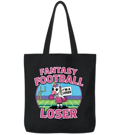 Fantasy Football Loser Unicorn Tote Bags - Black