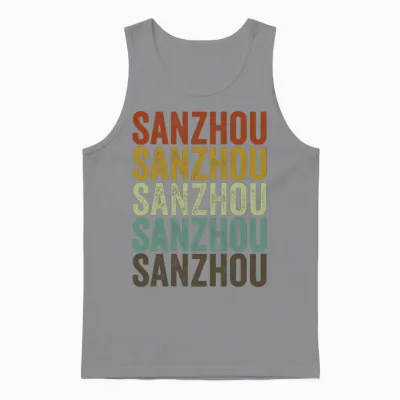 Sanzhou China Retro Vintage Unisex Tank Top - Sport Grey