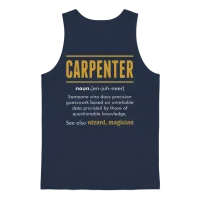 Carpenter Wizard Magician — Construction Gift Unisex Tank Top - Navy – 1