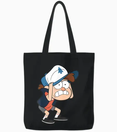 Disney Gravity Falls Dipper Pines Official Disney Channel Tote Bags - Black