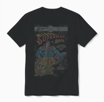 Dc Comics Superman 2001#300 Retro Comic Cover T-Shirt Small Unisex T-Shirt - Black