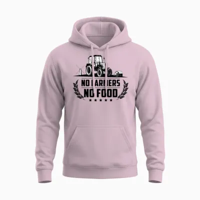 No Farmers No Food Unisex Hoodie - Light Pink