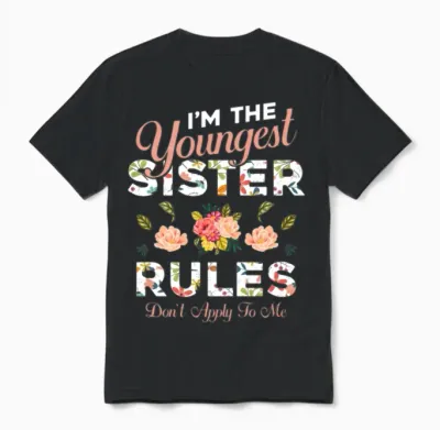 Youngest Sister Unisex T-Shirt - Black