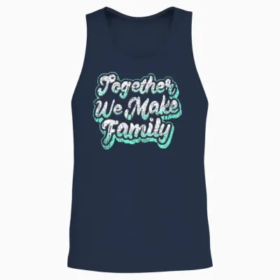 Together We Make Family Family Unisex Tank Top - Navy