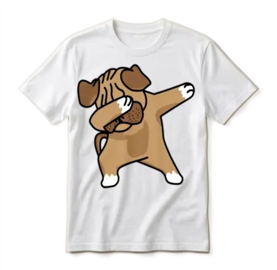 Pug Dab 01 Unisex T-Shirt - White