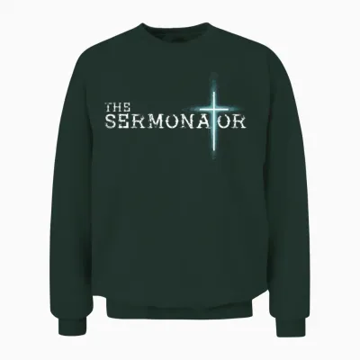 The Sermonator Pastor Appreciation Christian Cross Unisex Sweatshirt - Forest