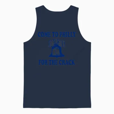 Come to Philly for the Crack Unisex Tank Top - Navy