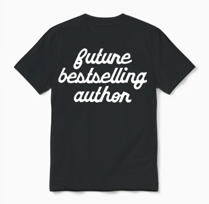 Designfuture Bestselling Author W Hippie Blue Unisex T-Shirt in Black