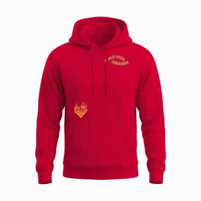 Holy Fire Reggae Heart Unisex Hoodie - Red