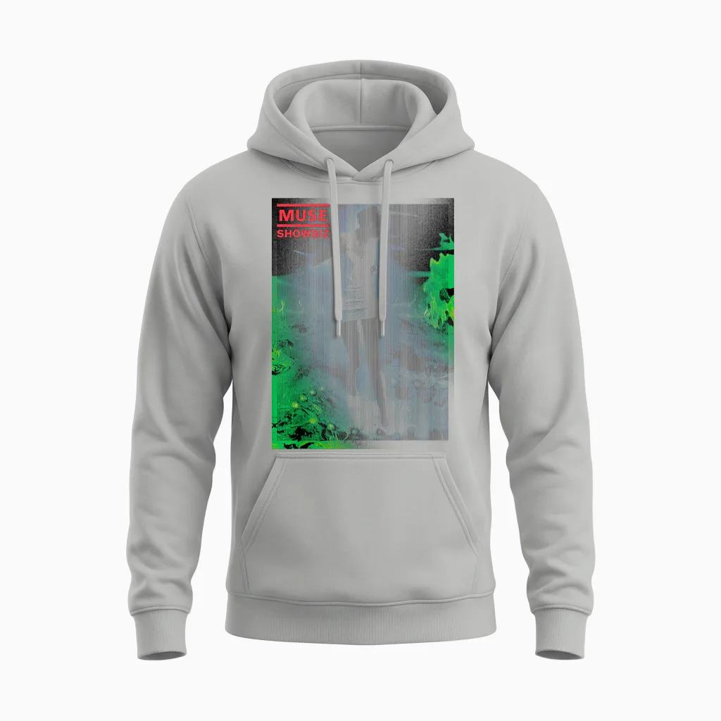Muse Showbiz Glow T-Shirt, Grey, S Unisex Hoodie in Ash
