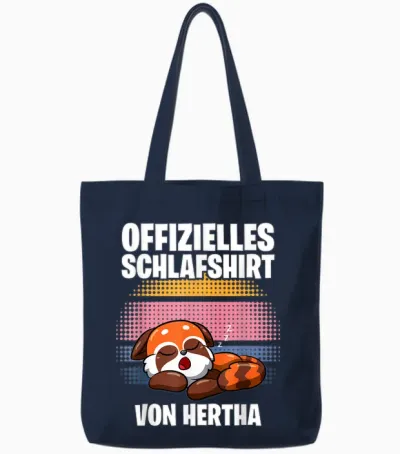 Offizielles Schlafshirt Von Hertha - Personalisiert Tote Bags - Navy
