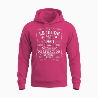 1961 Birthday Man 65th Decoration Funny 65s 65th Birthday Unisex Hoodie - Heliconia