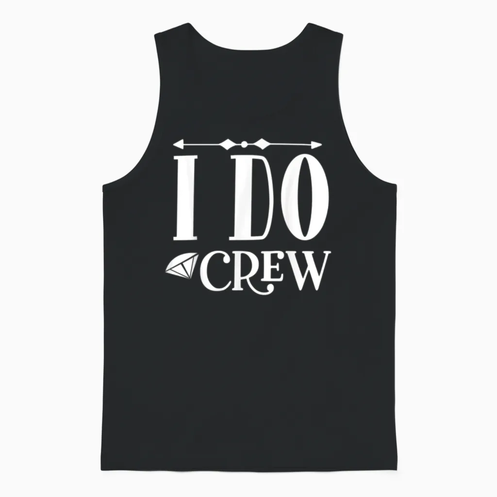 Wedding Party and Bachelorette Party Unisex Tank Top in Black