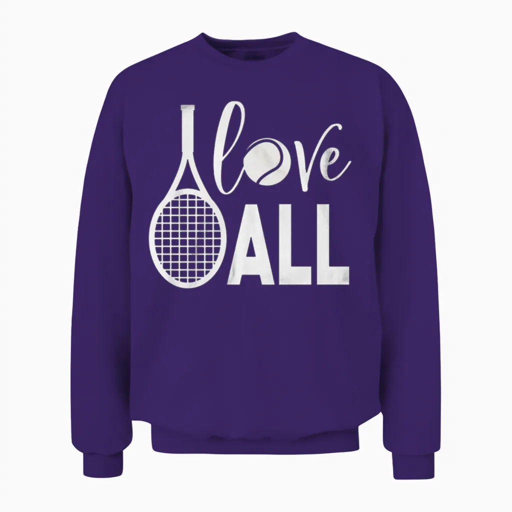 Love Ball Funny Unisex Sweatshirt in Purple