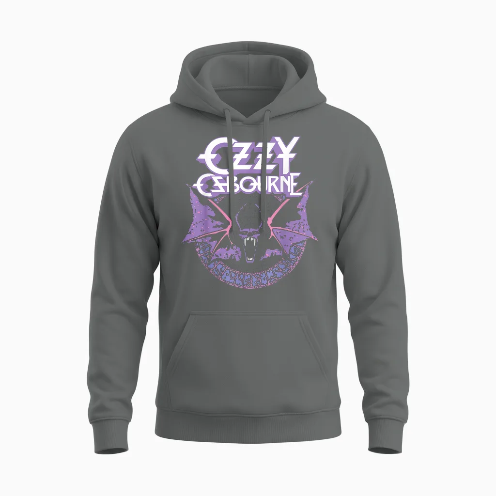 Ozzy Osbourne Fledermaus Pastell T-Shirt Für Männer, Schwarz, Kurzarm, S Unisex Hoodie in Graphite Heather