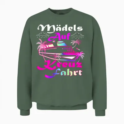 Auszeit Kreuzfahrt Accessoires Mottoparty Kreuzfahrt Kostüm Unisex Sweatshirt - Military Green