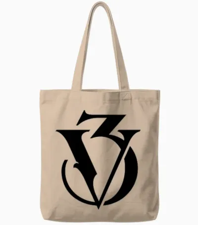 Victoria 3 Strategy Game Icon Black T-Shirt, Grey, S Tote Bags - Natural
