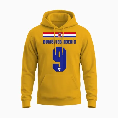Kroatien Sauf-Trikot Party Trikot Unisex Hoodie - Gold