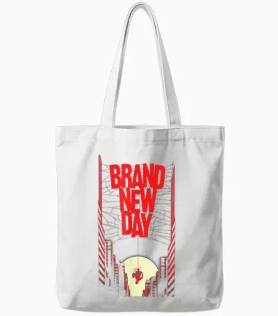 Marvel Spider-Man Studios: Bnd Movie 2026 City Web Title Tote Bags - White