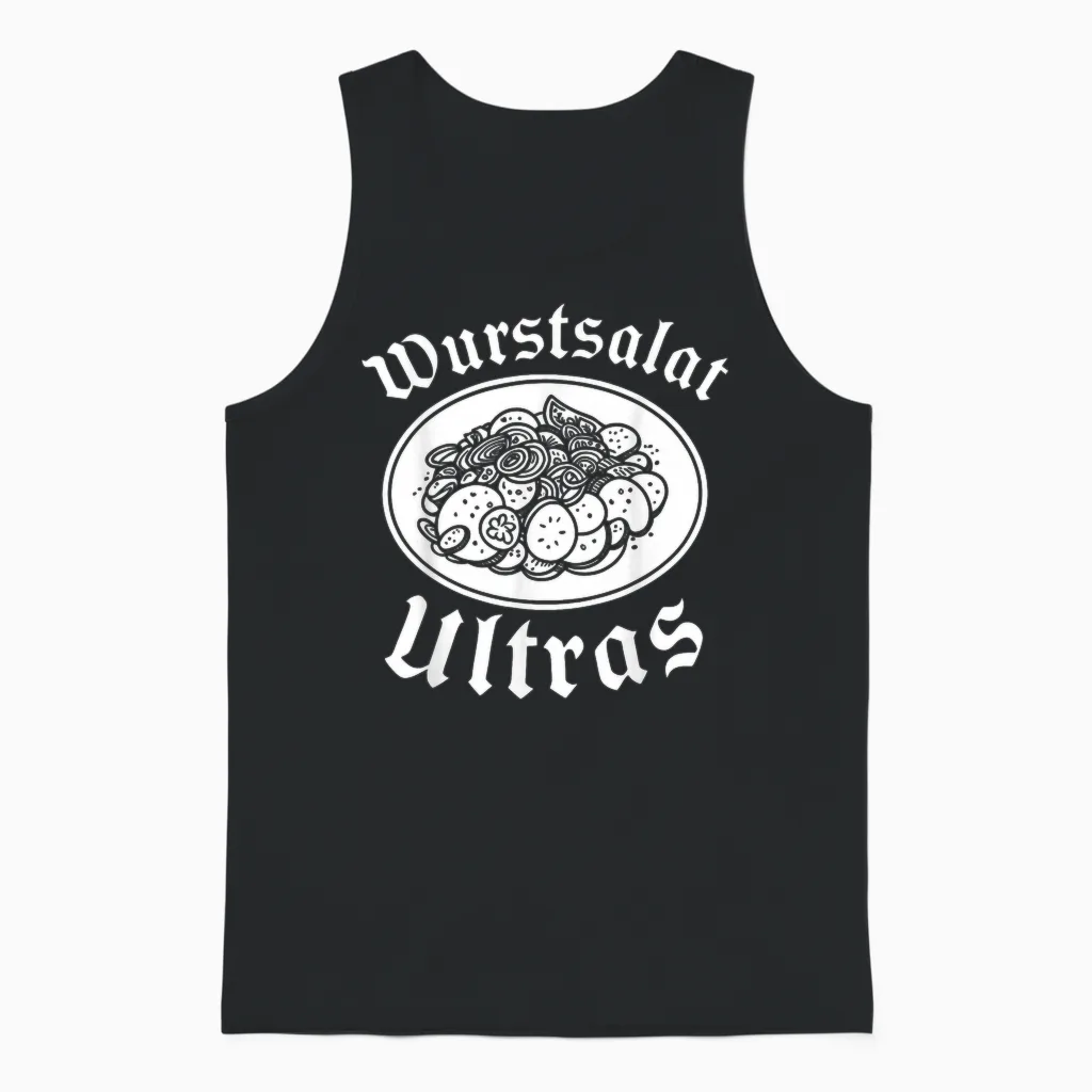 Sausage Salat Ultras X Sausage Salad Meat Sausage Oktoberfest Unisex Tank Top in Black