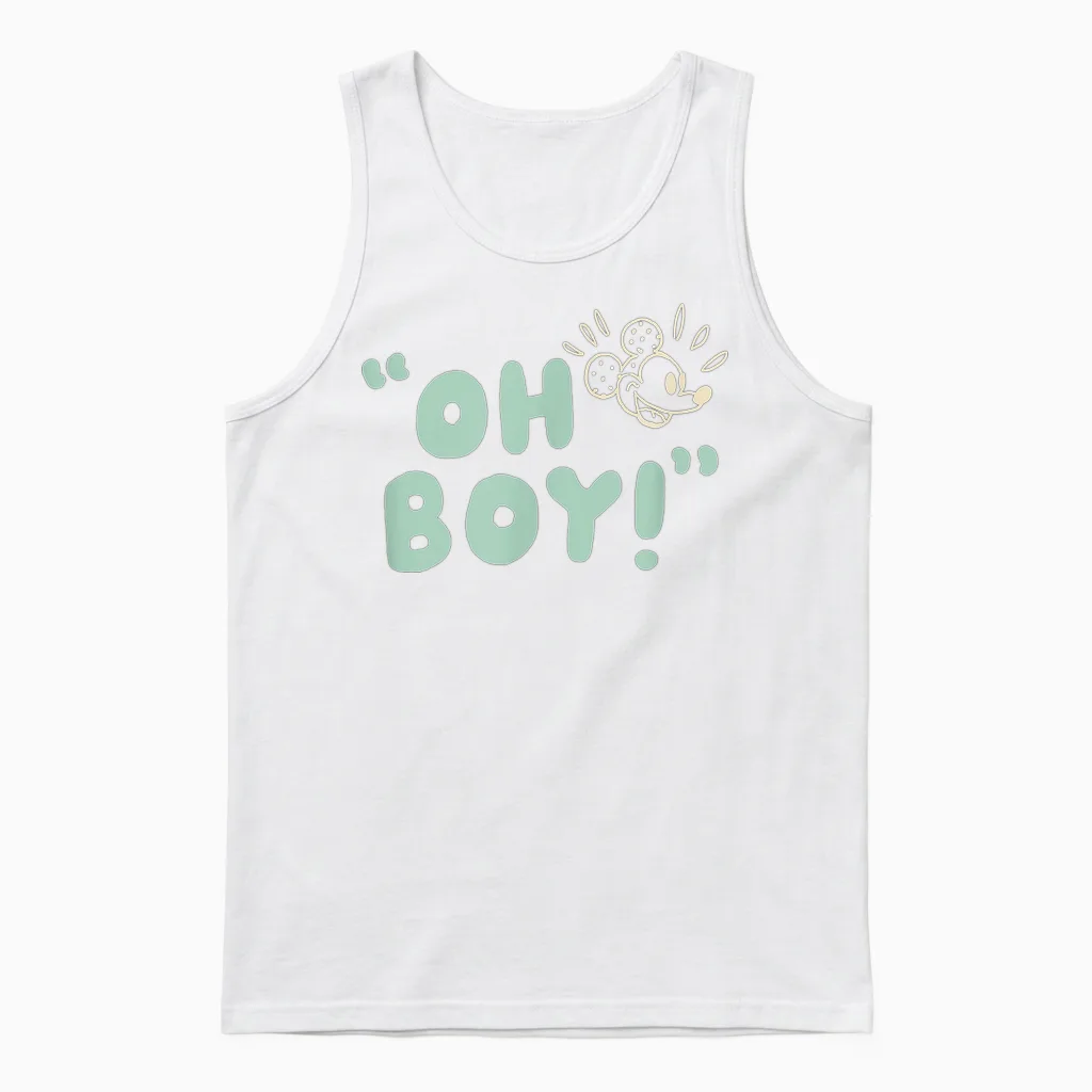 Amazon Essentials Men's Mickey Oh Boy T-Shirt, Black, Small Unisex Tank Top in White