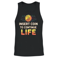 Insert Coin to Continue Life Retro Gaming Unisex Tank Top - Black – 2
