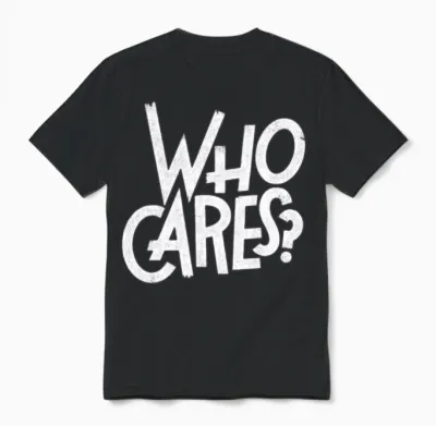 Who Cares? Unisex T-Shirt - Black