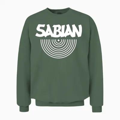 Sabian White Unisex Sweatshirt - Military Green