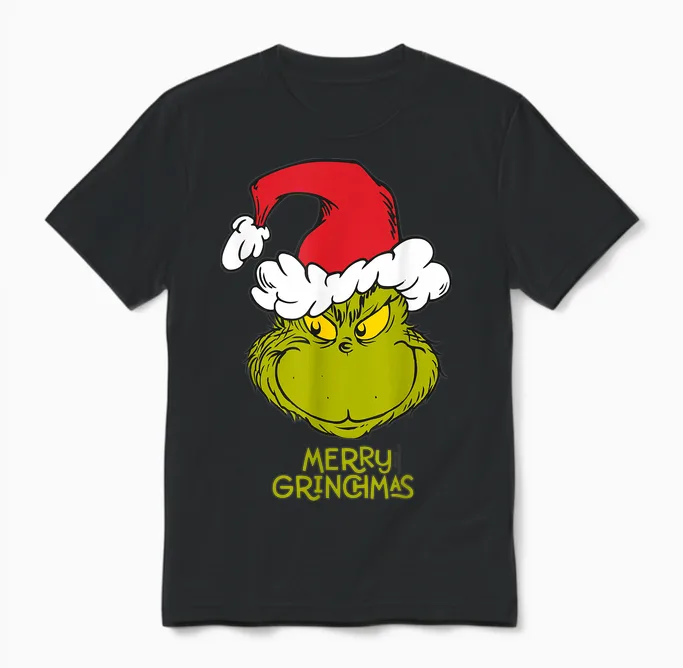 Grinch Merry Grinchmas Unisex T-Shirt in Black