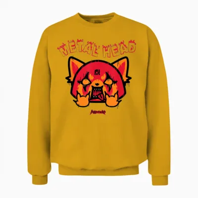 Aggretsuko Rage Metal Head Unisex Sweatshirt - Gold