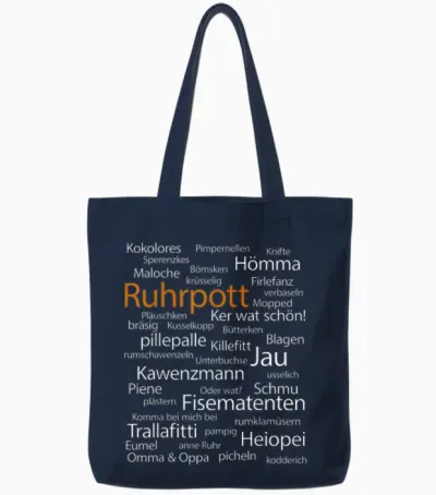 Ruhrpott Language Dortmund Bochum Hömma Ruhr German Tote Bags - Navy