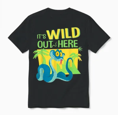 Disney Zootopia 2 Gary De'snake "it's Wild Out Here" Funny Unisex T-Shirt - Black