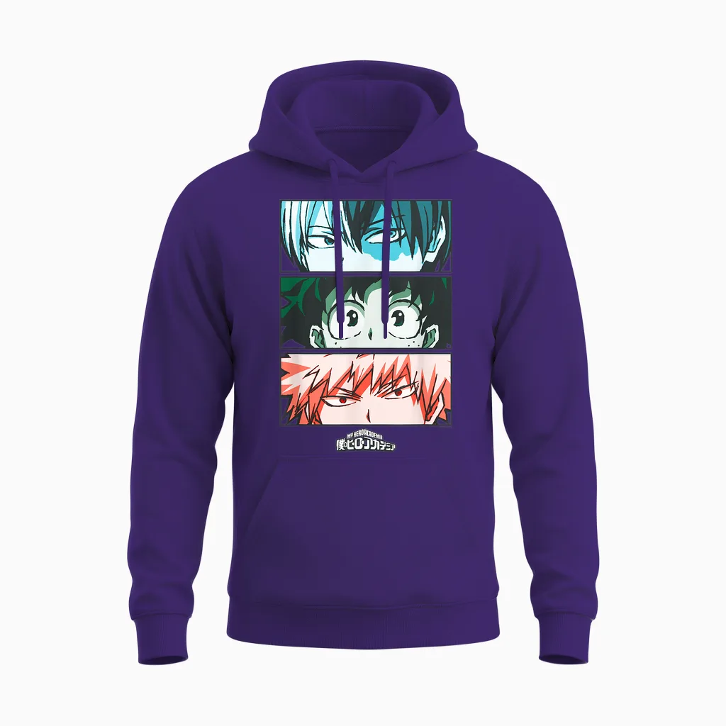 My Hero Academia Todoroki Deku Anime Unisex Hoodie in Purple