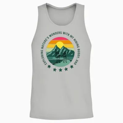 Hiking with Dad Unisex Tank Top - Ash