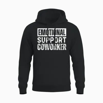 Emotional Support Coworker Unisex Hoodie - Black