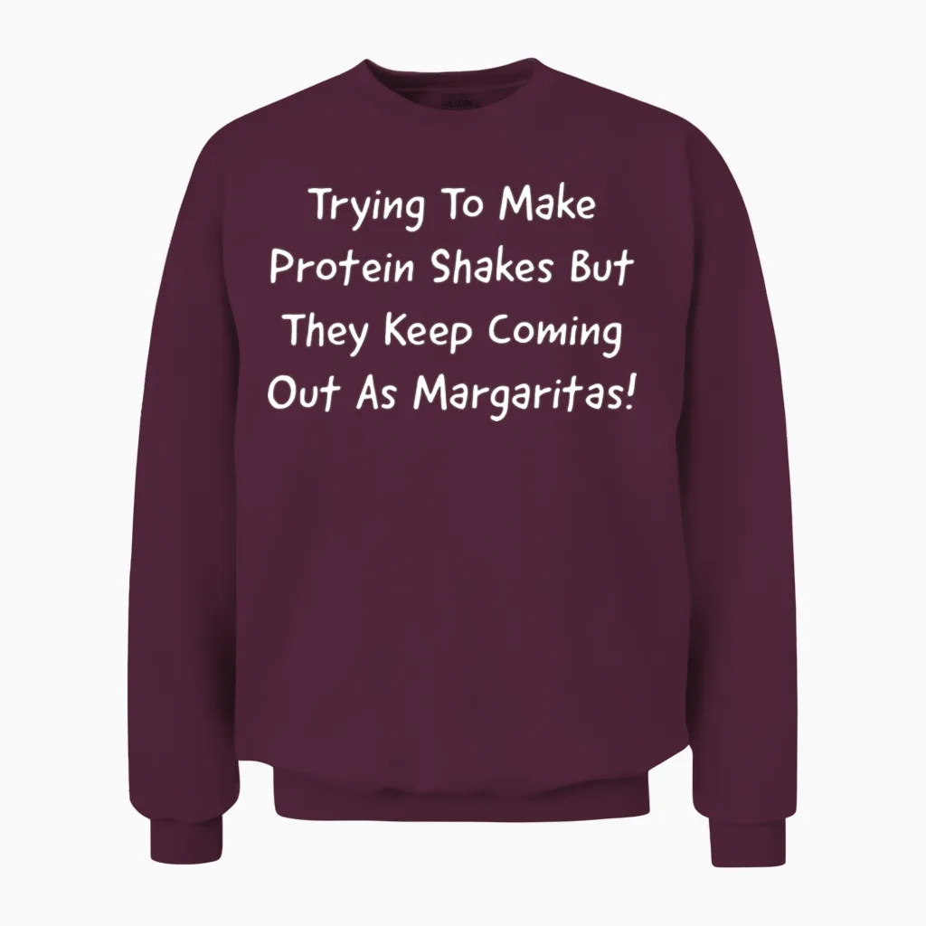 Funny Drunk Unisex Sweatshirt in Maroon