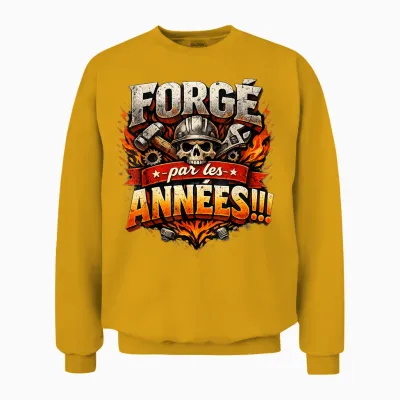Cadeau Anniversaire Homme Original Forgé Par Les Années Unisex Sweatshirt - Gold