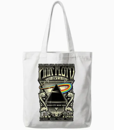 Tournée Pink Floyd 1973 De Dark Side of the Moon Tote Bags - White