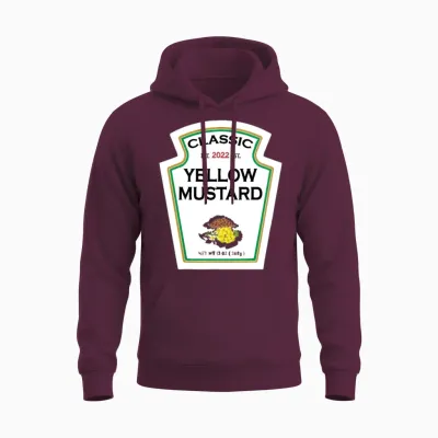 Yellow Mustard Diy Halloween Costume Matching Grou Unisex Hoodie - Maroon