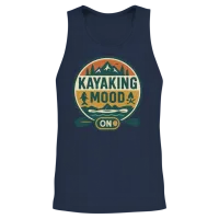 Kayaking Mood Emblem Unisex Tank Top - Navy – 2