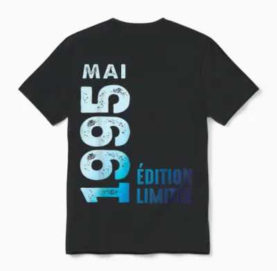 édition Limitée Mai 1995 Cadeau D'anniversaire 1995 Unisex T-Shirt - Black