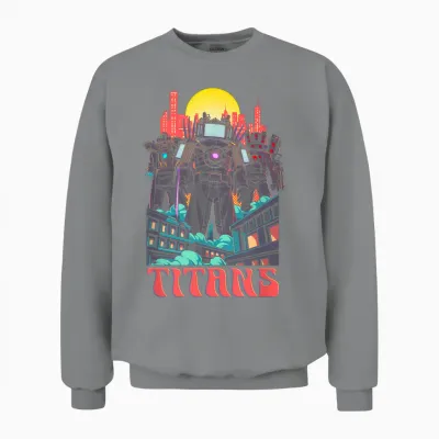 Skibidi Toilet Overload Unisex Sweatshirt - Sport Grey
