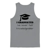 Funny University Graduate School Graduation Gift Unisex Tank Top - Sport Grey – 1