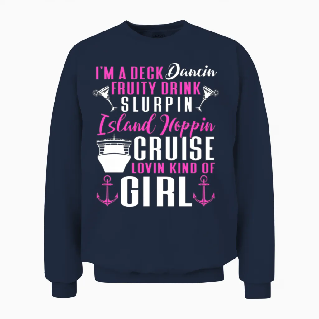 Cruising Cruise Ship Summer & Beach Gift Unisex Sweatshirt in Navy