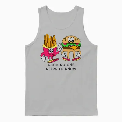 Funny Food Unisex Tank Top - Ash