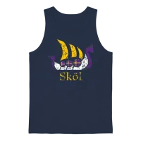 Skol Nordic Scandinavian Vikings Boat Unisex Tank Top - Navy – 1