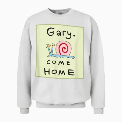 Gary the Snail - Come Home Unisex Sweatshirt - White