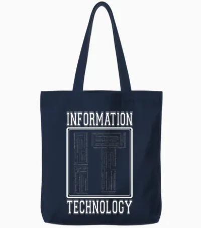 Information Technology Clothing Tote Bags - Navy